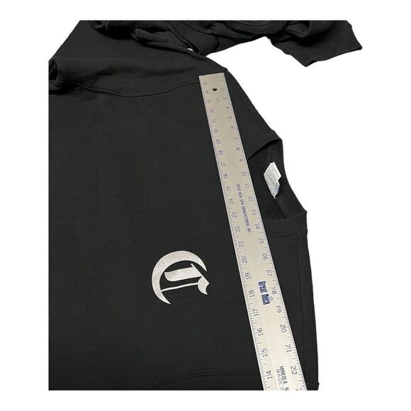 Champion Sweatshirt WMNS XL Black Crop Cut Off Reverse‎ Weave Silver Old English - Picture 5 of 11